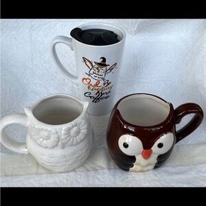 4 Fun Teacher Inspired Mugs - Owls, Apples & An Apple